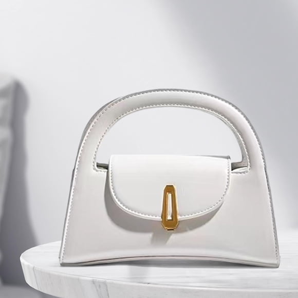 Bolso de mano Salvador de cuero PU Blanco para mujer