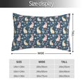 thumbnail image 2 of Honeii Cute Rabbit Floral Print Pillow Cases,Plush Throw Pillow Covers,Decorative Pillowcase for Sofa, Couch, Living Room-16"x24", 2 of 6