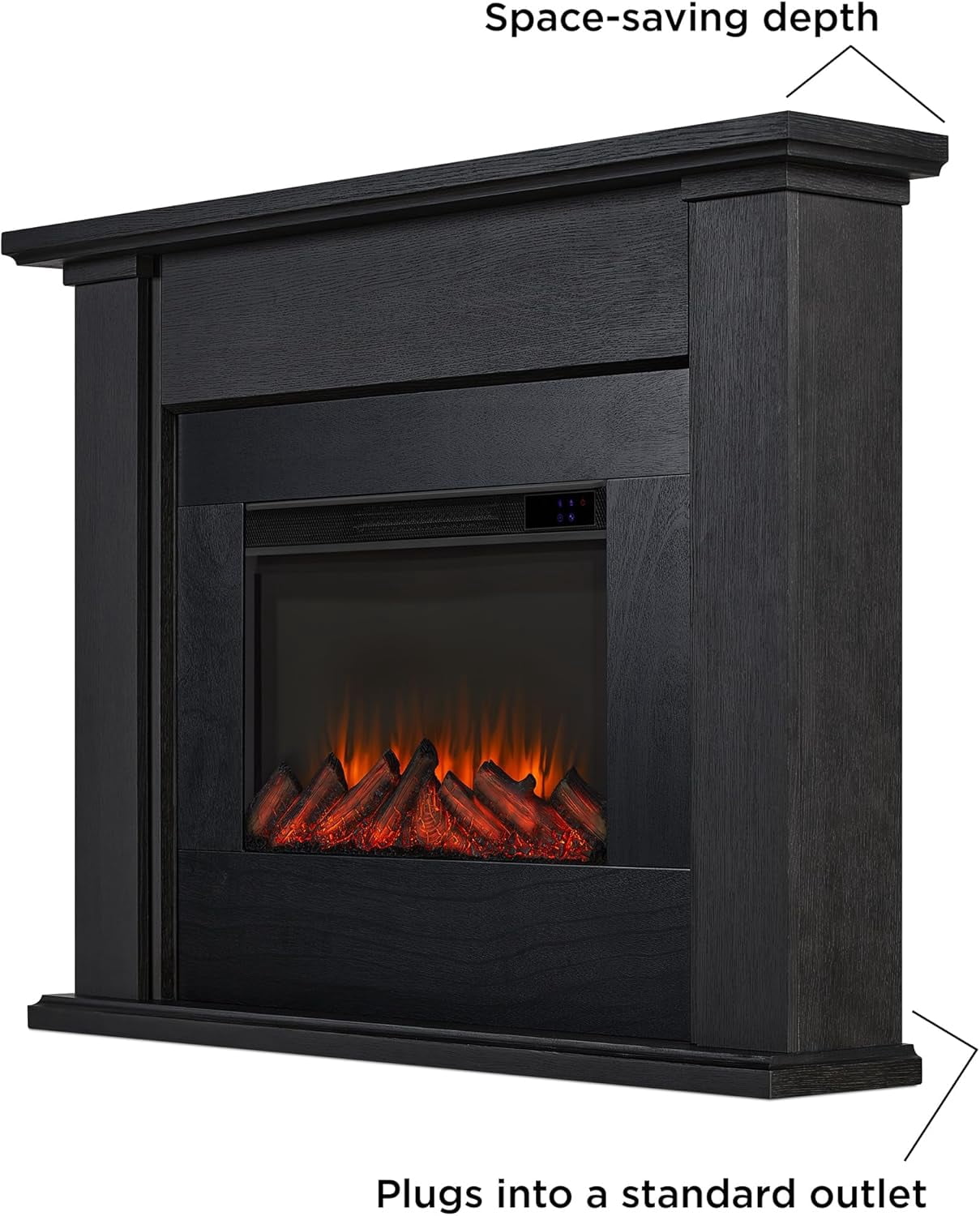 Real Flame Tejon 52" Slim Electric Fireplace in Gray