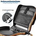 thumbnail image 5 of Water-Resistant 3-Ring Binder Organizer with Multiple Pockets Zipper Binder Bag for Office Decorative Sun Design, 5 of 8