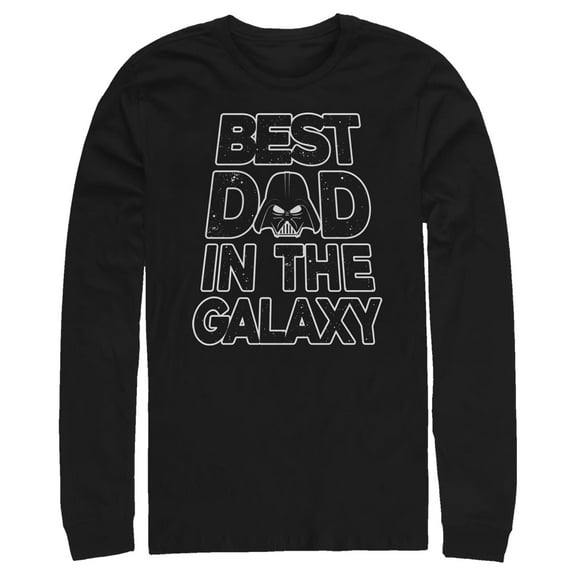 Men's Star Wars: A New Hope Father's Day Best Dad Darth Vader Helmet  Long Sleeve Shirt