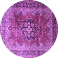 thumbnail image 1 of Ahgly Company Indoor Round Medallion Purple Traditional Area Rugs, 5' Round, 1 of 4