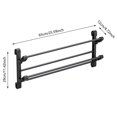 thumbnail image 3 of Foldable Wall Mounted Shoe Rack Space Saving Metal Shoe Organizer for Entryway Bathroom Closet,Black3-65x29x12cm, 3 of 5
