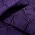 thumbnail image 6 of Chezmoi Collection Sydney 7-Piece Pinch Pleat Comforter Set, Lightweight Pintuck Bedding for All Season, California King, Purple, 6 of 9