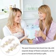 thumbnail image 3 of Miangastore Flower Shape Rhinestone Hairpins Women Bridal Accessory 2Pcs 2.8x1.2x0.8in, 3 of 9