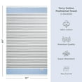 thumbnail image 4 of American Soft Linen 100% Cotton Turkish Peshtemal Beach Towels, 35"x60" size 4 Pack Swim Towels for Beach and Pool Towels, Navy Blue, 4 of 8