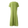 thumbnail image 4 of Cyber of Monday Clearance LYXSSBYX Womens Dresses Short Sleeve Clearance Womens Beach Pullover Boho Sundress Short Sleeve Loose Long Dress, 4 of 5
