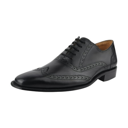 

LIBERTYZENO Mens Genuine Leather Oxford Style Premium Dress Shoes Black