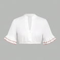 thumbnail image 2 of Sexlip Women's Flared Sleeve Cropped Crop Top Unique Design Lightweight Material Daily Casual Wear Orange XXL, 2 of 8