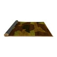 thumbnail image 2 of Ahgly Company Indoor Square Abstract Yellow Modern Area Rugs, 8' Square, 2 of 4