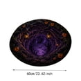 thumbnail image 3 of Halloween Theme 3D Visual Optical Floor Mat,Jack-O-Lantern&Bat Purple Cave Design Non- Washable Illusion Round Rugs,for Home,Party,Trick or Treat Entry Decor, 3 of 4