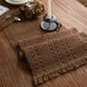 thumbnail image 4 of Xiao Hua Camino de mesa rústico bohemio para comedor, de estilo rústico, para mesa de centro, de 180 cm de largo, tejido en macramé, para decoración navideña otoñal de cocina, 33 x 180 cm (marrón)., 4 of 5