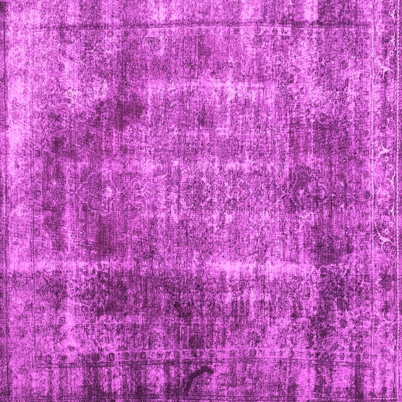 Ahgly Company Indoor Square Abstract Pink Contemporary Area Rugs, 4' Square