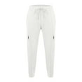 thumbnail image 7 of Men Fashion Solid Casual Elastic Waist With Pocket Trousers Sport Pants, 7 of 7