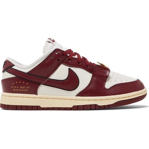 Women's Nike Dunk Low SE "Just Do It" Sail/Team Red-Black-Muslin (DV1160 101) - 6