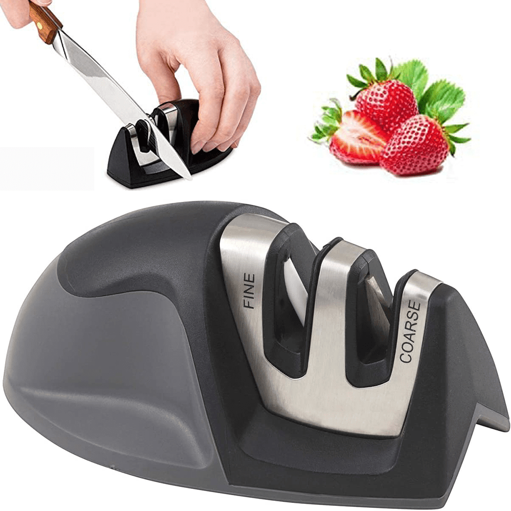 Kitchen Knife Sharpener 2 Stage Knife Sharpener, Tungsten Steel Ceramic
