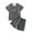 X145 Grey, variant on Bjutir Boys Outfit Set Dinosaur Print Short Sleeve Crew Neck Shirt With Shorts Set Summer Lightweight Toddler Kids Boys Outfit Size 3-4 Years Black