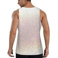thumbnail image 3 of Easygdp Glitter Light Pearl Men's Tank Top, Sleeveless Muscle T Shirts, Breathable, Quick-Dry, Loose for Gym, Running, Fitness - Small, 3 of 9