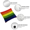 thumbnail image 4 of JRXY Home Decor Pillow Cover Case LGBT Gay Pride 6 Stripe Rainbow Flag Decorative Pillowcases Pillow Cases Cushion Covers Sofa Two Side,Set of 2 White, 4 of 6