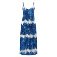 thumbnail image 5 of Viikei Sun Dresses for Women Plus Size,Fashion Women Summer Casual Solid V-Neck Camis Sleeveless Long Dress Blue M, 5 of 5