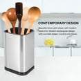 thumbnail image 4 of Stainless Steel Kitchen Utensil Holder, Kitchen Cutlery Storage, Utensil Organizer, Modern Rectangular Design,17X10cm, 4 of 8