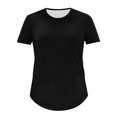 thumbnail image 6 of Jjayotai Womens Plus Size Tunic T Shirts, Short Sleeve Round Neck Soft Loose Shirts, Summer Casual Tops, Summer Blouses for Women 2025 Black^ XXL, 6 of 6