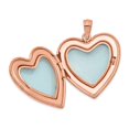 thumbnail image 4 of FB Jewels Sterling Silver Rose Gold-plated & Diamond 24mm D/C Heart Locket, 4 of 4