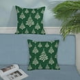 thumbnail image 4 of Christmas Pillow Covers 18x18 Inch 2 Pcs Sage Green Cream Christmas Trees Decor Throw Pillows Winter Xmas Holiday Outdoor Farmhouse Decoration Pillowcase Linen Cushion Cover for Couch Sofa Bed, 4 of 5