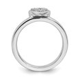thumbnail image 2 of 925 Sterling Silver Stackable Expressions Heart Diamond Ring Size: 10; for Adults and Teens; for Women and Men, 2 of 5