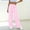 #0268-Pink, variant on Womens Plaid Pants, Solid High Waisted Elastic Pocket Trousers, Casual Comfy Long Bottoms, Everyday Relaxed Fit Bottoms Gift