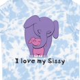 thumbnail image 4 of Inktastic I Love My Sissy Elephant Purple Pink Boys or Girls Toddler T-Shirt, 4 of 5