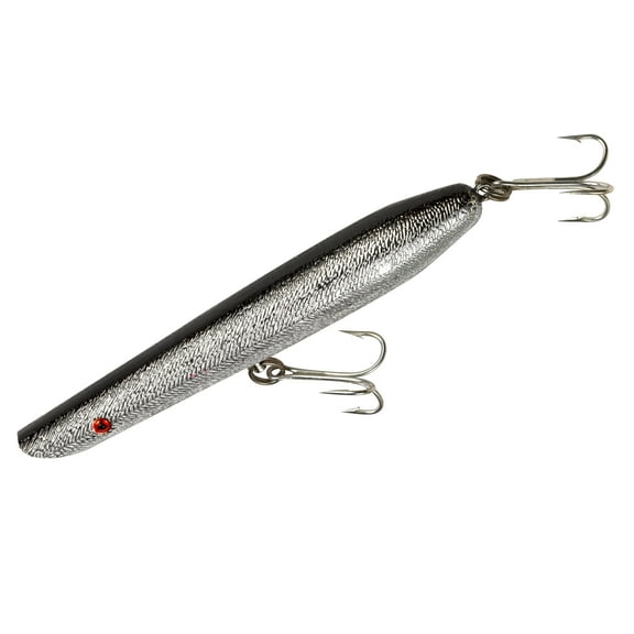 Cotton Cordell Pencil Popper Topwater Chrome Black 6" 1 oz.