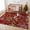 Red White, variant on Round Area Rug 4 Ft, Red Christmas Washable Non-Slip Circle Carpet for Living Room/Bedroom, Snowflake Winter Xmas Love Hearts Golden Low-Profile Crawling Mats Collection Rugs for Indoor