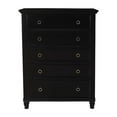 thumbnail image 2 of New Classic Tamarack 4-Piece Wood King Bedroom Set with Chest in Black, 2 of 6