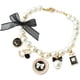 thumbnail image 4 of Fashion pet Necklace cat Collar,Cat Pearl Collar, Kitty Puppy Bell Necklace, Cute Personalized pet Gifts for cat Lovers (M, Black), 4 of 4