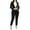 Black L, variant on 2 Pcs/Set Lady Formal Coat Pants Set Long Sleeves Double Buttons Tight Waist Cardigan Mid Length Jacket Straight High Waist Trousers Formal Business Commuting Outfit