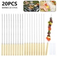 thumbnail image 2 of 60X Brochettes de BBQ Grillades Acier Inoxydable Plat Métal Aiguille de Gril de Camping Brochettes Réutilisables Bâtons Brochettes pour Camping Brochettes de Barbecue en Métal, 2 of 10