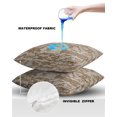 thumbnail image 4 of Outdoor Throw Pillow Cover Khaki Irregular Checkered Camouflage Waterproof Cushion Covers 2 Pack America Army Camo Pillow Cases Home Decoration for Patio Garden Couch Sofa, 4 of 6
