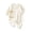 Beige A, variant on Mgmyaa Newborn Baby Kimono Romper Pure Cotton Long Sleeve Footless Bodysuit with Snap Closure and Moon Star Print