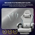 thumbnail image 3 of GTPLAYER Ergonomic High Back Pocket Spring Cushion Gaming Chair with Footrest & Linkage Armrests, Gray, 3 of 8
