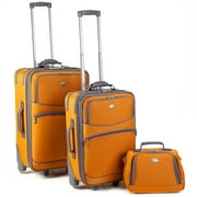 Travelers Club 3 Piece Luggage Setorange