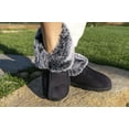 thumbnail image 4 of EUROPEAN SOFTEST Women's Fuzzy Memory Foam Slippers, Indoor Outdoor Faux Fur Booties House Shoes, 4 of 4