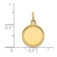 thumbnail image 2 of 14K Yellow Gold Charm Pendant 19 mm 13 Plain .018 Gauge Engravable Round Disc, 2 of 2
