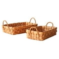 thumbnail image 4 of GOOHOCHY 2Pcs Elegant Wood Storage Plate Dual-handle Design for Hotels, 4 of 8
