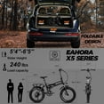 thumbnail image 6 of Eahora X5 20 in.750W Folding Electric Bike for Adults 14AH 4.0 Fat Tire Up to 28MPH Bicycle Ebike Black, 6 of 8