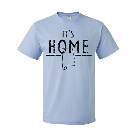 Inktastic It's Home- Alabama State Outline Distressed Text T-Shirt