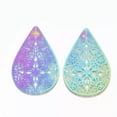thumbnail image 2 of U8MO 50pcs Multi-color 201 Stainless Steel Filigree Pendants Dangle Charms 35~98.5mm-Teardrop, 2 of 2