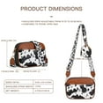 thumbnail image 5 of FALAN MULE Women's Leather Crossbody Bag, Cow Print Cell Phone Purse, Triple Zip Pocket, Adjustable Shoulder Strap, 5 of 8