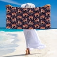 thumbnail image 3 of Zufioo Leopard Print Print Silver Fox Fleece Beach Towel 27.5x55in, Super Absorbent Bath Towel, Suitable for Adult Beach, Swimming Pool and Home Use-One Size, 3 of 6