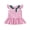 Pink, variant on BemeyourBBs Toddler Baby Girl Golf Dress Outfits Summer Striped Dress Golf Embroidered Ruffled Trim Crew Neck Flying Sleeve A Line Dress